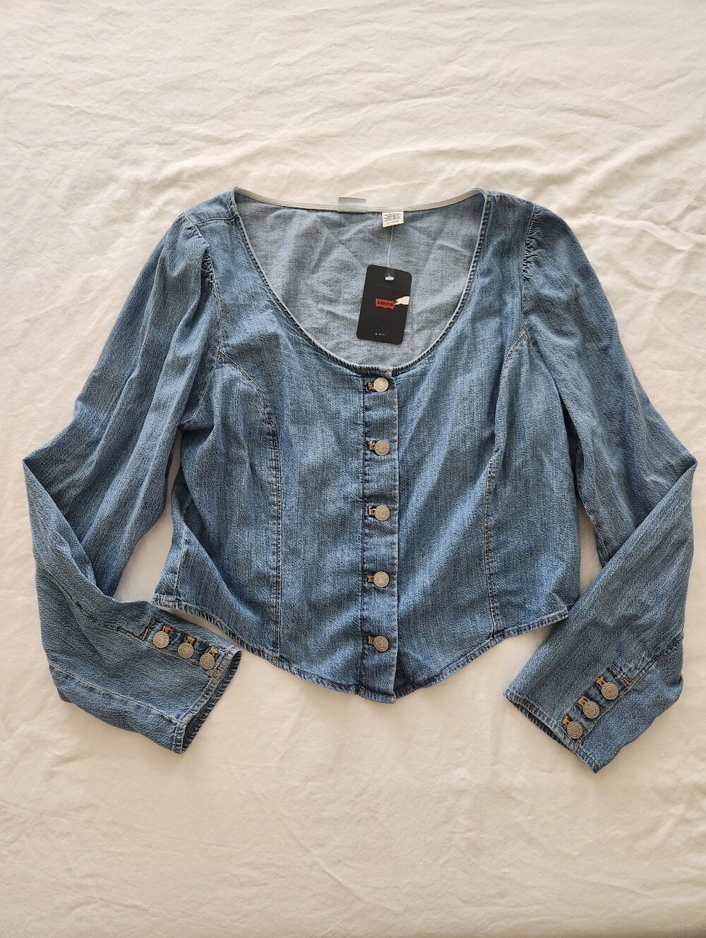✨️🥰NEW Levi's women's daryn corset long sleeve blouse XXL